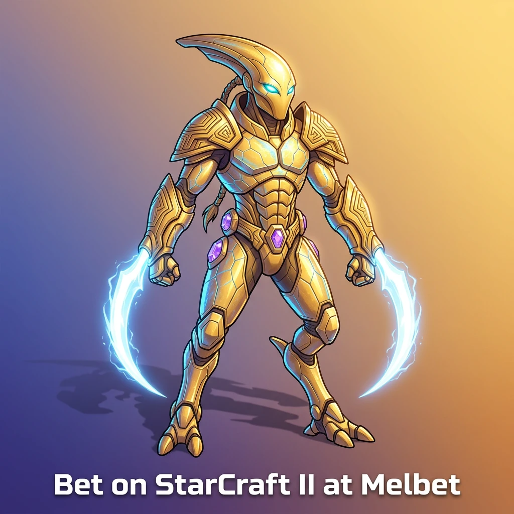 StarCraft II esports betting with players commanding armies in tactical 1v1 matches at Melbet
