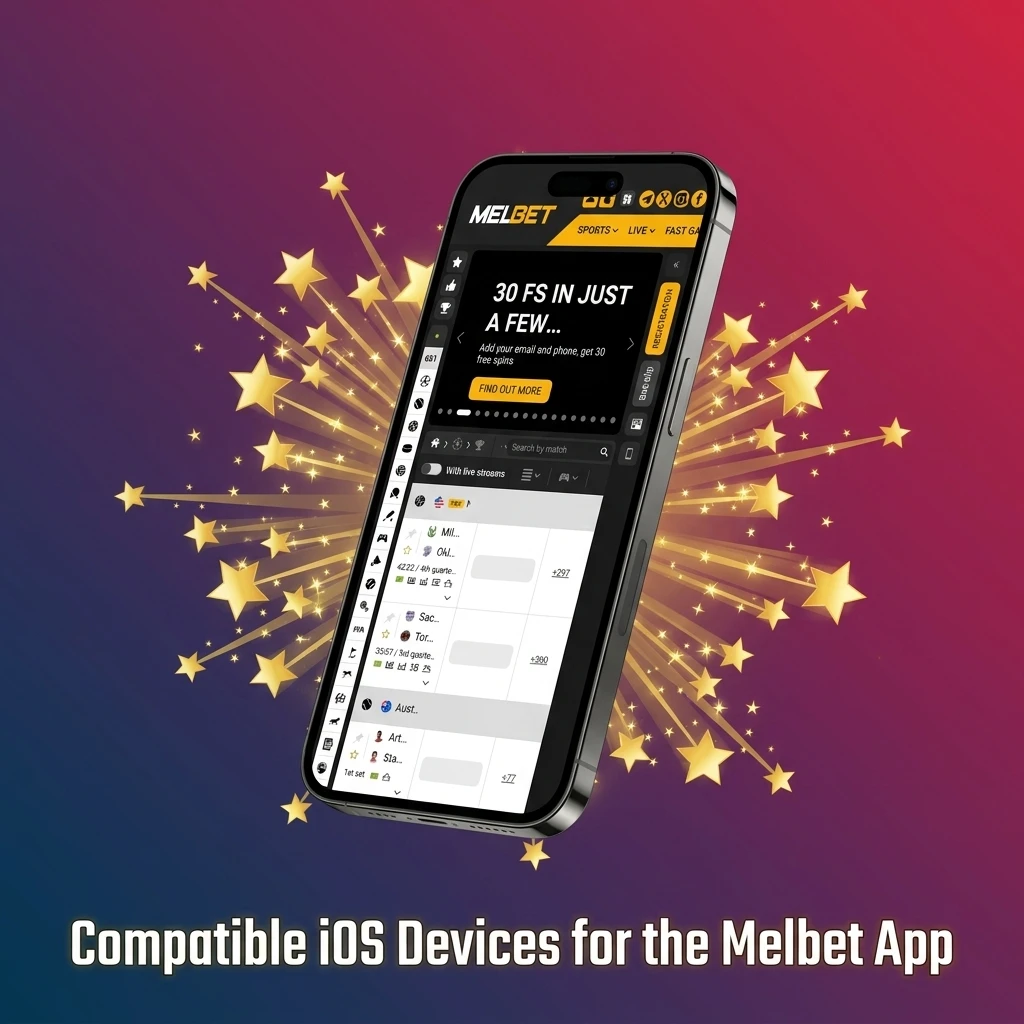 List of compatible iOS devices for Melbet app including iPhone X to 15 series and iPad Air and iPad Pro models