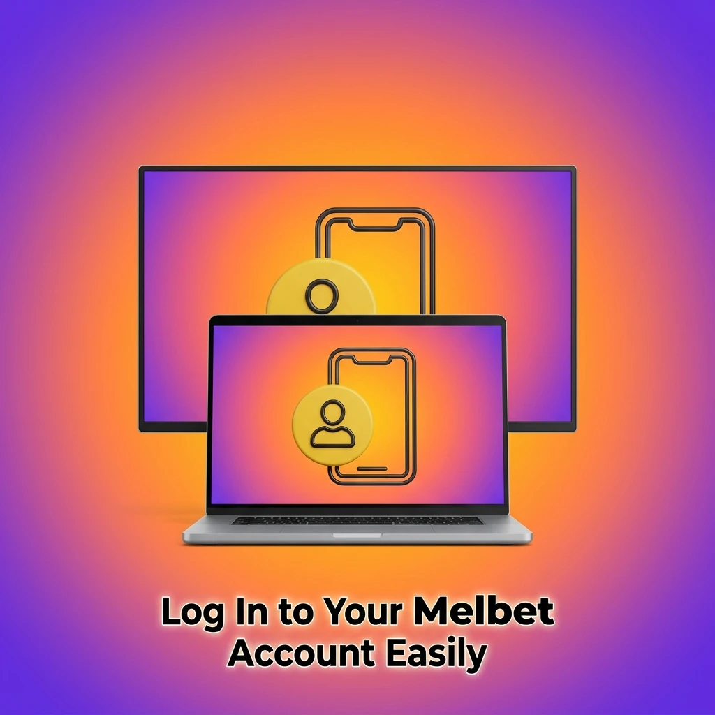 Melbet login page showing step-by-step account access guide with email, password, and security verification steps
