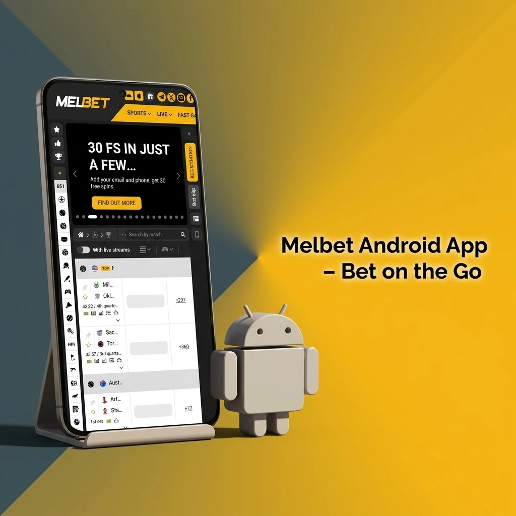 Melbet Android app interface showing sports betting and casino games for players in India