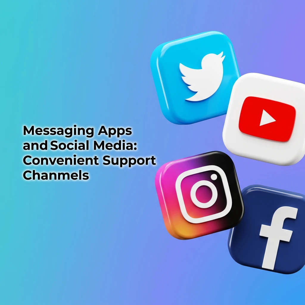 Telegram, WhatsApp, and social media icons representing Melbet customer support messaging channels