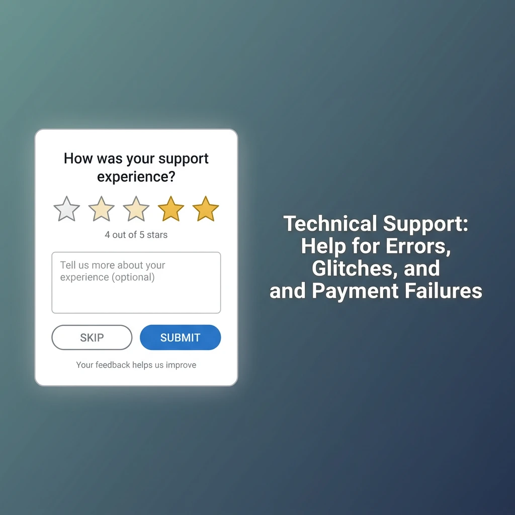 Technical support team helping users resolve login errors, payment failures, app crashes, and game glitches on platform