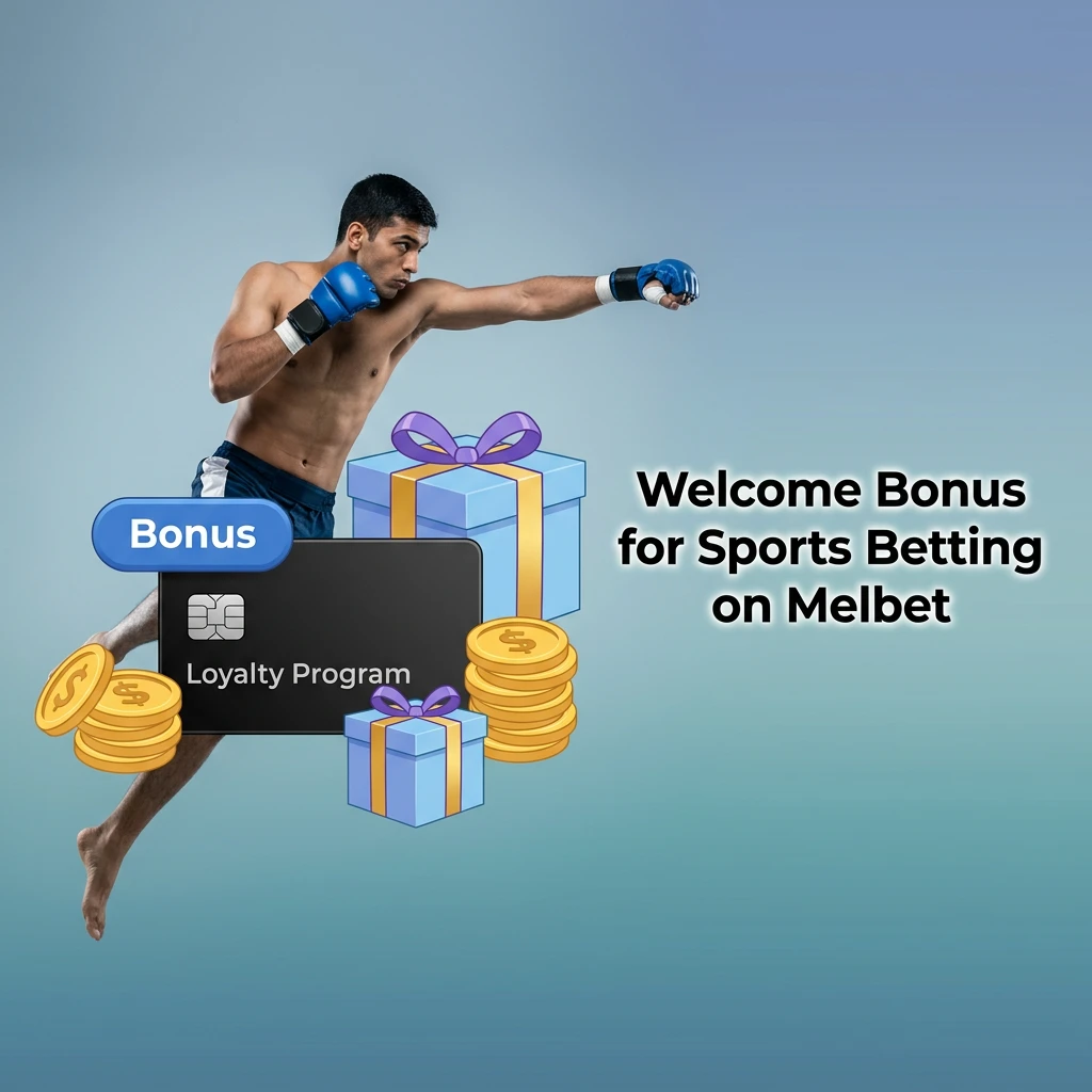 Melbet sports welcome bonus offer for new users with first deposit percentage match for betting on MMA and more
