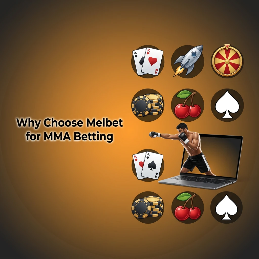 Melbet MMA betting features including wide markets, live betting, competitive odds, and mobile access for Indian users